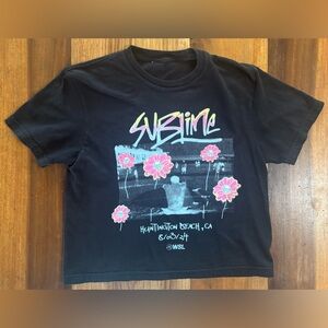 Sublime Women’s Graphic Crop T-Shirt | Black | Size Small